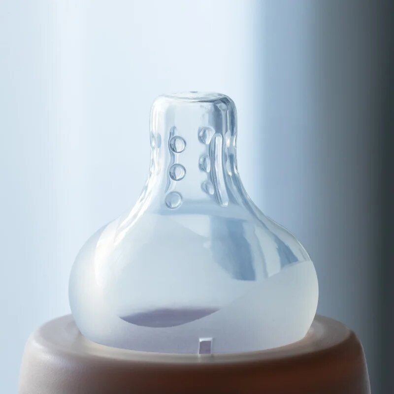 Baboo Premium Silicone Teat Medium Flow savička na láhev 3m+ 2 ks