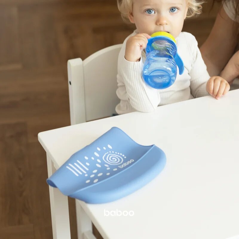 Baboo Silicone Bib bryndák Blue Haze 4m+ 1 ks