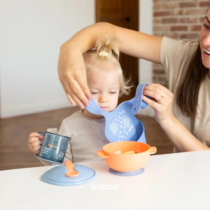 Baboo Silicone Bib bryndák Blue Haze 4m+ 1 ks