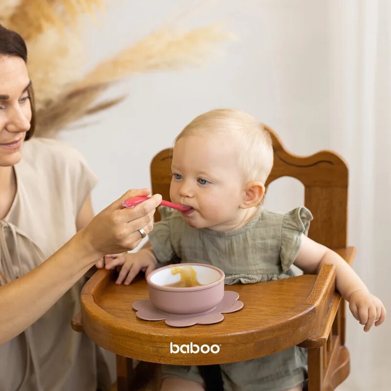 Baboo Silicone Bowl silikonová miska s přísavkou Au Naturale 6m+ 1 ks