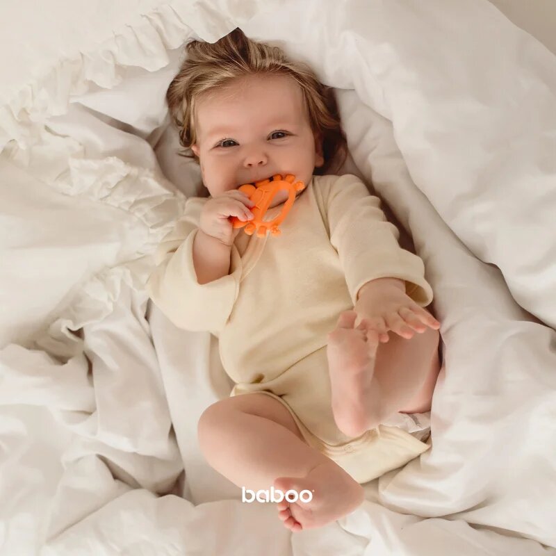 Baboo Silicone Teether kousátko Crab 4m+ 1 ks