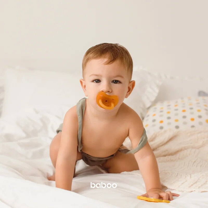 Baboo Soothers Round Latex dudlík 6m+ 1 ks