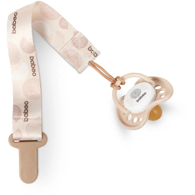 Baboo Textile Soother Holder klip na dudlík Au Naturale 1 ks