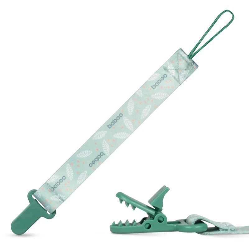 Baboo Textile Soother Holder klip na dudlík Peachy Keen 1 ks