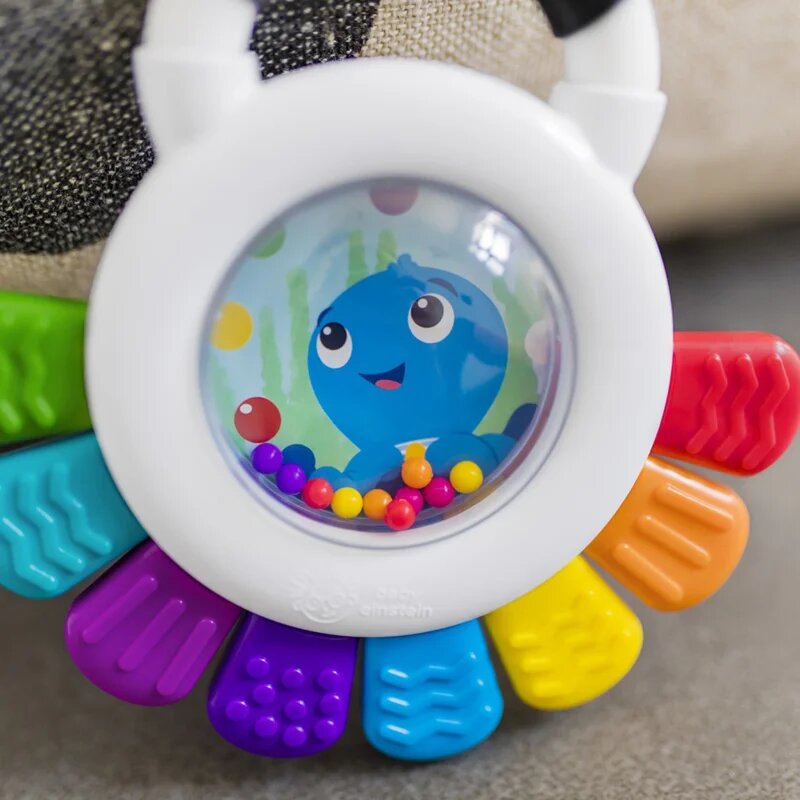 Baby Einstein Outstanding Opus Rattle & Teether Sensory Toy kousátko s chrastítkem 1 ks