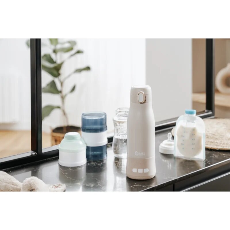 Babymoov Moov & Feed Mineral Beige ohřívací láhev 1 ks