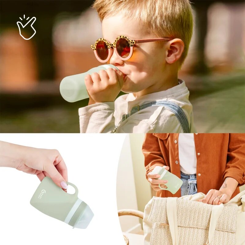 Babymoov Silicone Bottle Green dětská láhev 150 ml
