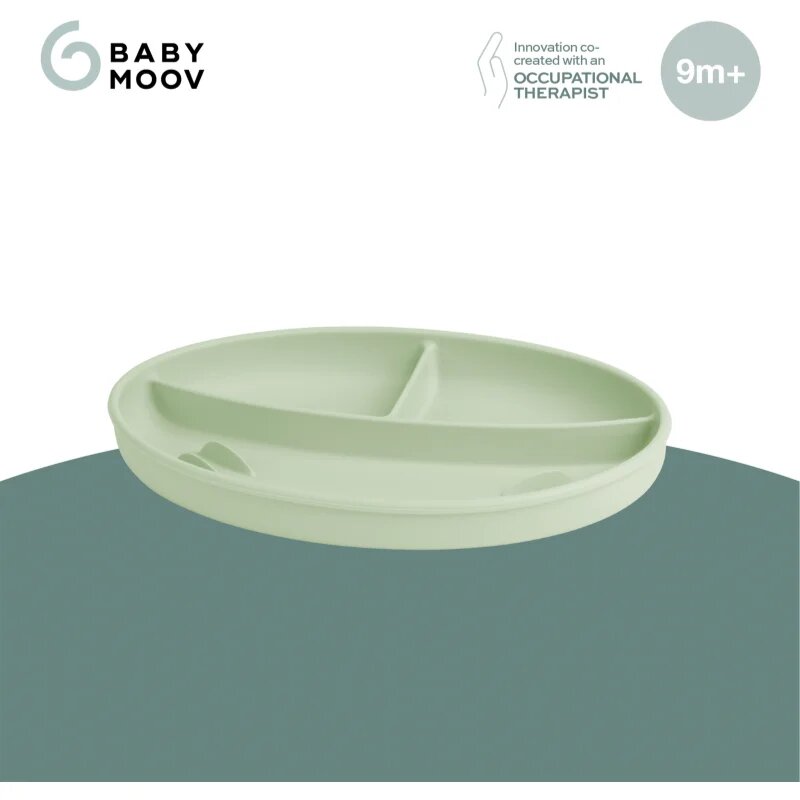 Babymoov Silicone Plate Green dělený talíř 1 ks