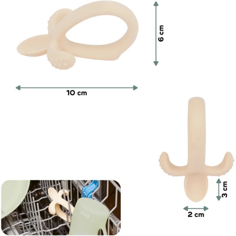Babymoov Teething Spoon lžička 4m+ Beige 1 ks