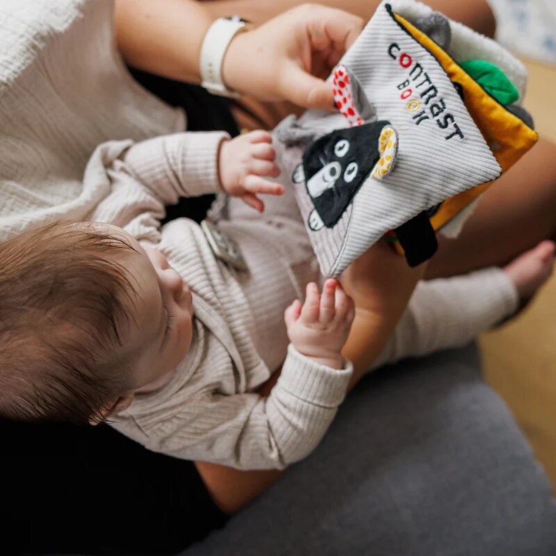 BabyOno Mouse kontrastní edukativní knížka 0m+ 1 ks