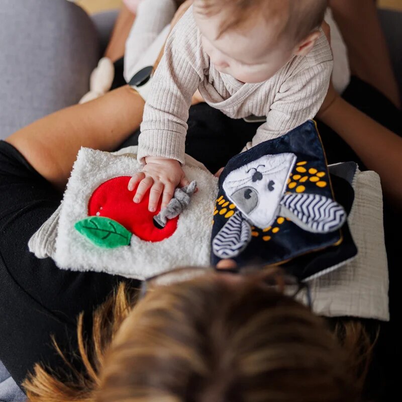 BabyOno Mouse kontrastní edukativní knížka 0m+ 1 ks