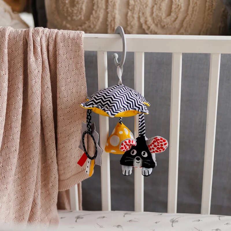 BabyOno Mouse kontrastní závěsná hračka 0m+ 1 ks
