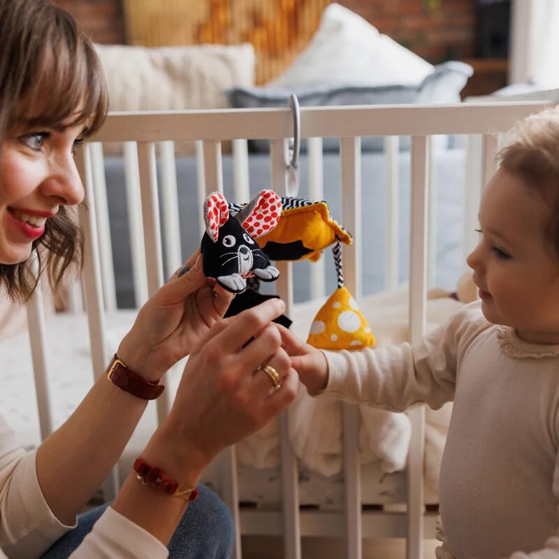 BabyOno Mouse kontrastní závěsná hračka 0m+ 1 ks
