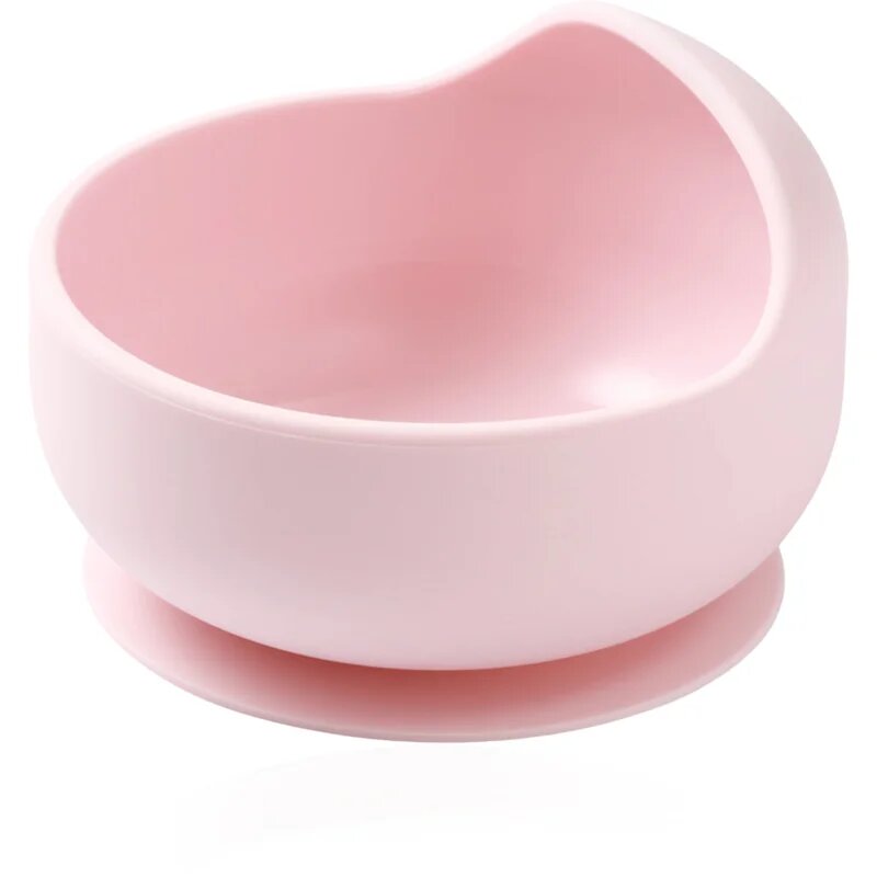 BabyOno Siilicone Plate 6m+ silikonová miska s přísavkou 6 m+ Pink 1 ks