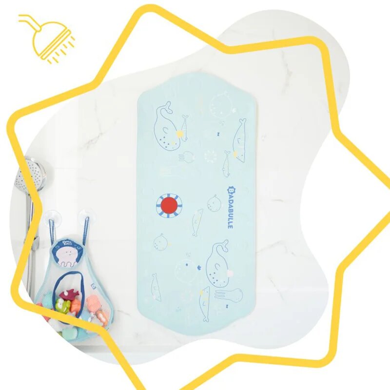 Badabulle Extra Large Bath Mat protiskluzová podložka s tepelným senzorem 91x40 cm