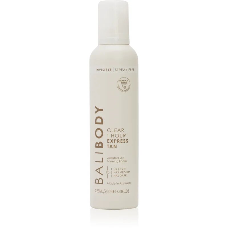 Bali Body Clear Express Tan transparentní samoopalovací pěna 225 ml