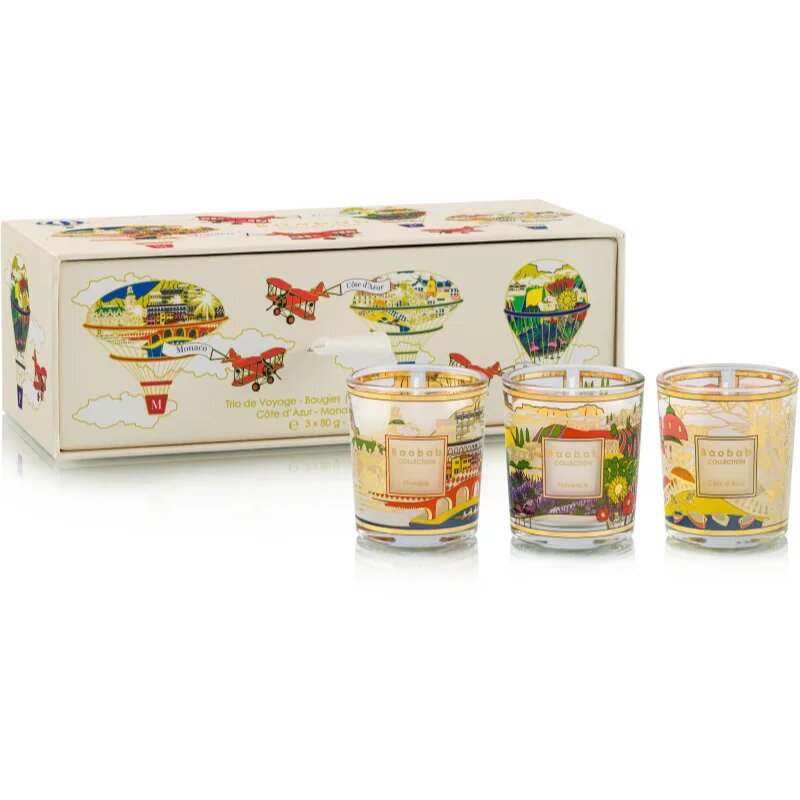 Baobab Collection Trio Travel Candles vonná svíčka dárková sada