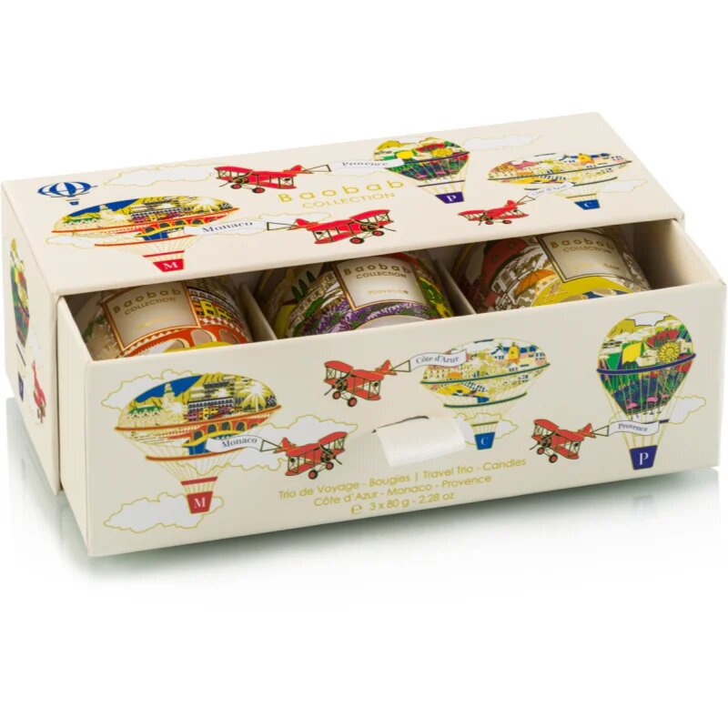 Baobab Collection Trio Travel Candles vonná svíčka dárková sada