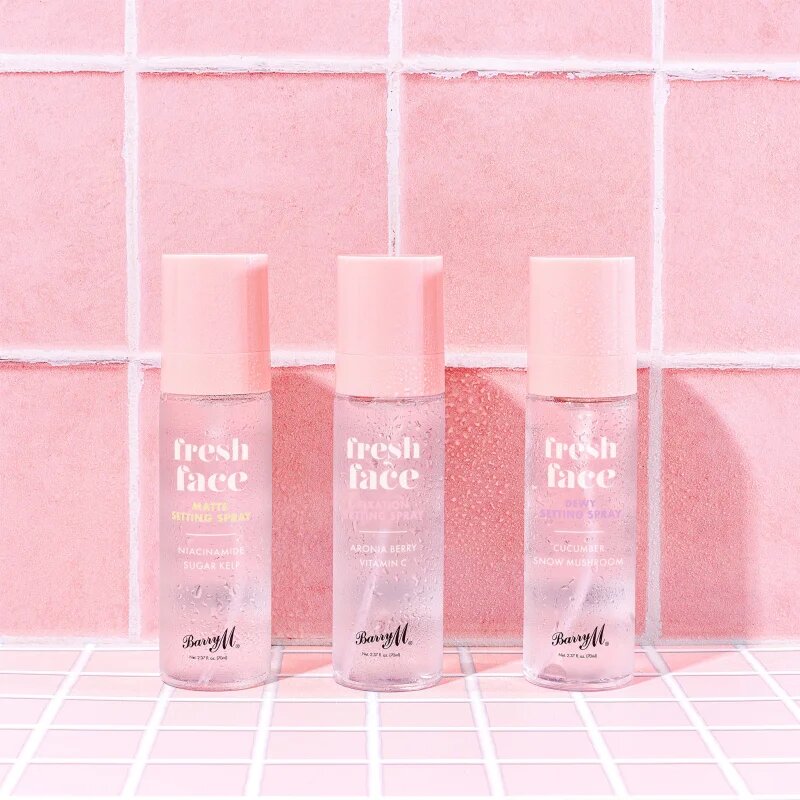 Barry M Fresh Face fixační sprej pro svěží vzhled Cucumber & Snow Mushroom 70 ml