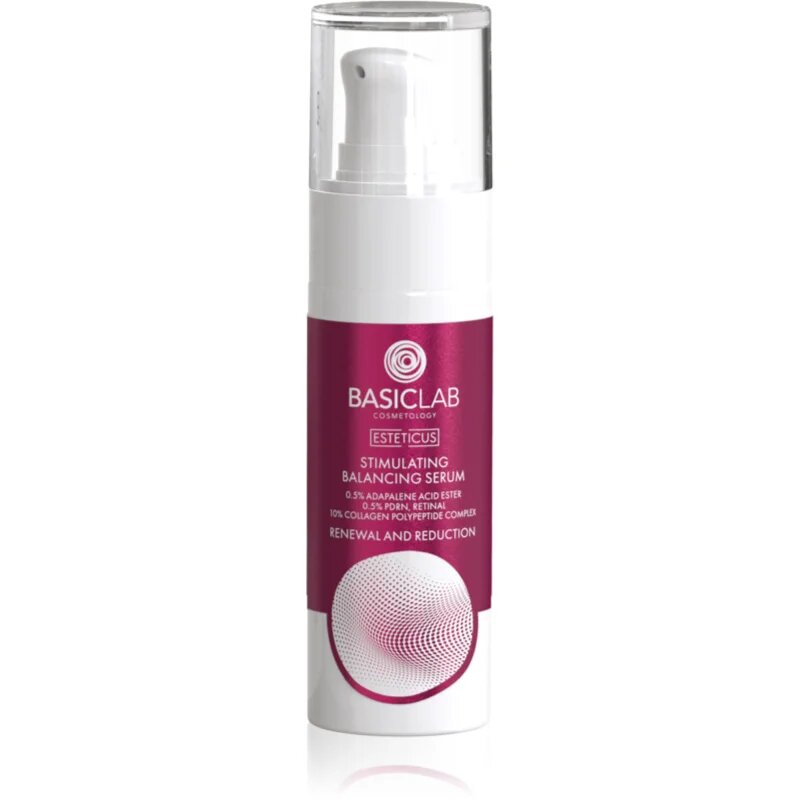 BasicLab Cosmetology Esteticus stimulující sérum pro jednotný tón pleti 0.5% Adapalene Acid Ester 10% Collagen Polypeptide Complex 0.5% PDRN 30 ml