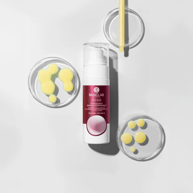 BasicLab Cosmetology Esteticus stimulující sérum pro jednotný tón pleti 0.5% Adapalene Acid Ester 10% Collagen Polypeptide Complex 0.5% PDRN 30 ml