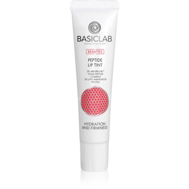 BasicLab Dermocosmetics Beauties lesklý balzám na rty s peptidy odstín 230 Dusty Rose 15 ml