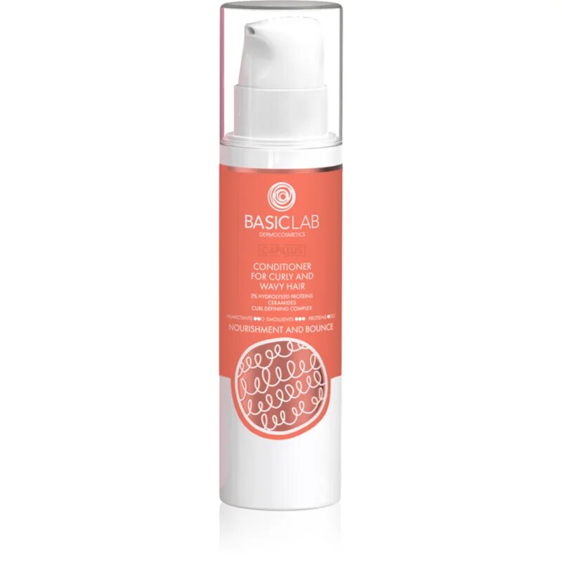 BasicLab Dermocosmetics Capillus posilující kondicionér pro vlnité a kudrnaté vlasy 250 ml