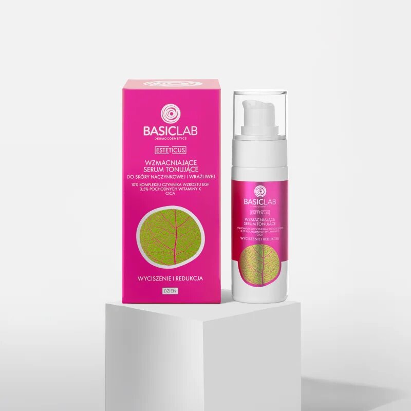 BasicLab Dermocosmetics Esteticus tónující sérum proti začervenání pleti 10% Growth Factor Complex EGF 30 ml