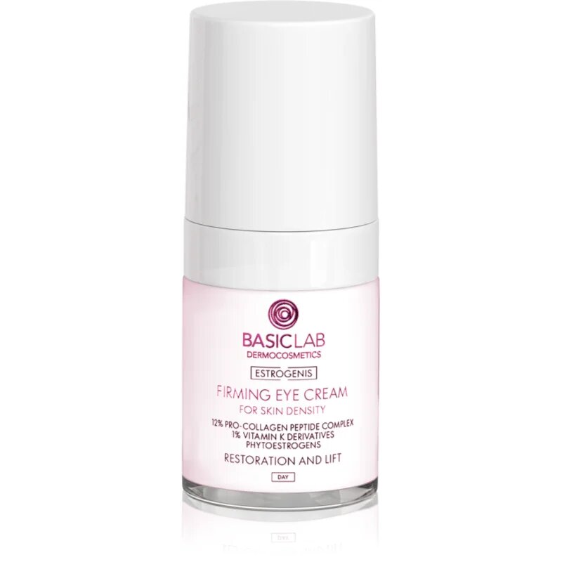 BasicLab Dermocosmetics Estrogenis vyhlazující a zpevňující oční krém s peptidy 18 ml