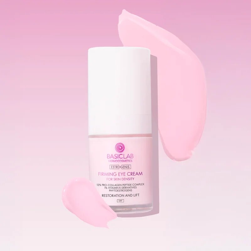 BasicLab Dermocosmetics Estrogenis vyhlazující a zpevňující oční krém s peptidy 18 ml