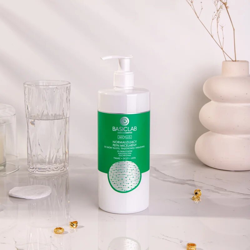BasicLab Dermocosmetics Micellis micelární voda pro smíšenou a mastnou pleť s dávkovačem 500 ml