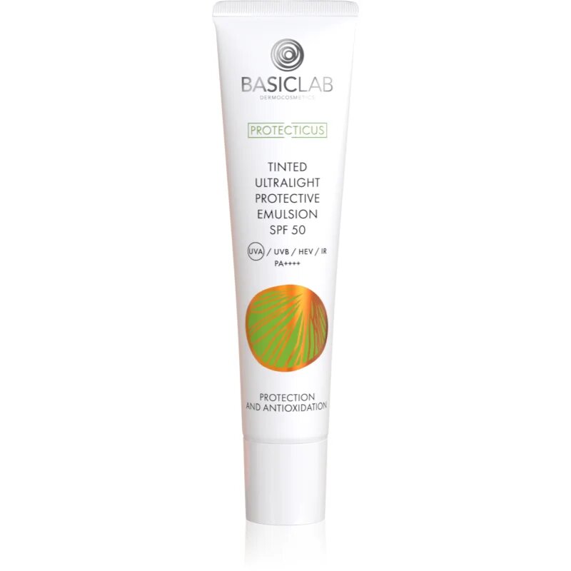 BasicLab Dermocosmetics Protecticus zabarvený ultralehký fluid pro mastnou a smíšenou pleť SPF 50+ 40 ml