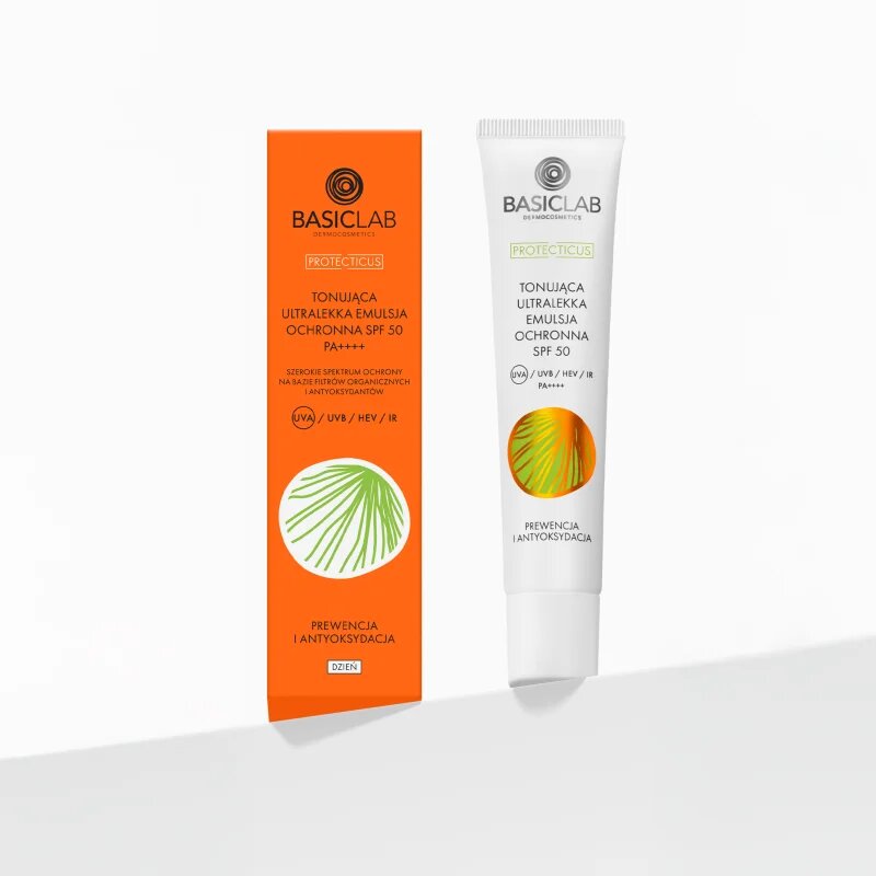 BasicLab Dermocosmetics Protecticus zabarvený ultralehký fluid pro mastnou a smíšenou pleť SPF 50+ 40 ml