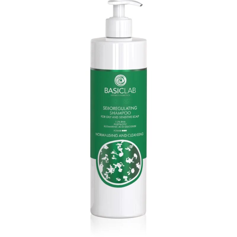BasicLab Dermocosmetics Trichologis čisticí šampon na regulaci kožního mazu 300 ml