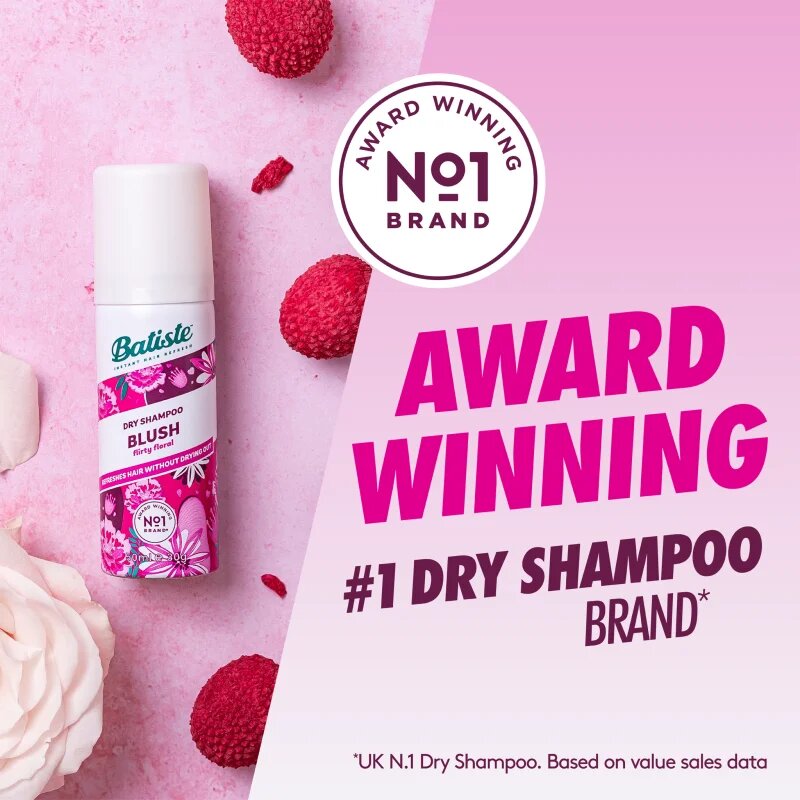 Batiste Blush Flirty Floral suchý šampon cestovní balení 50 ml