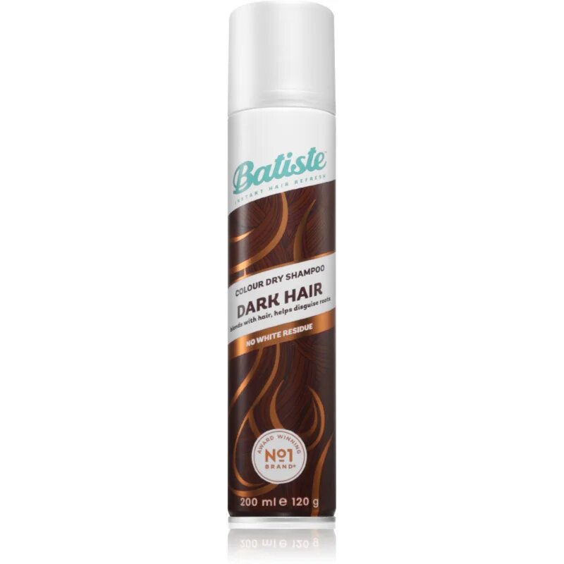 Batiste Colour Dry Shampoo Dark Brunette suchý šampon pro hnědé a tmavé odstíny vlasů 200 ml