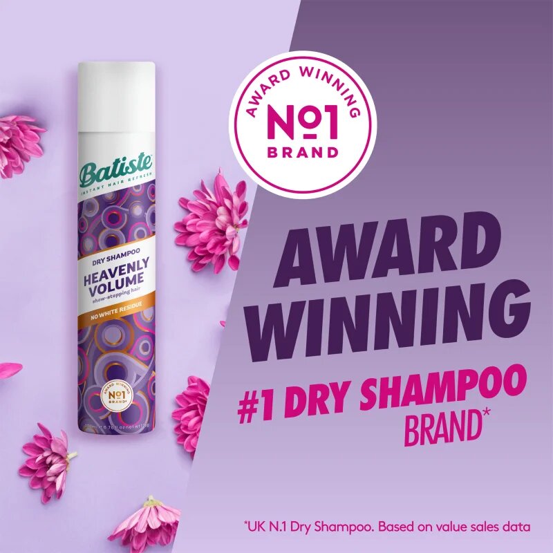 Batiste Heavenly Volume suchý šampon pro objem a lesk 200 ml