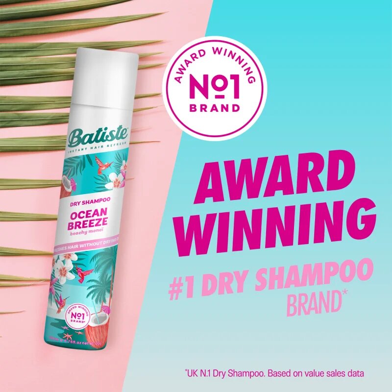 Batiste Ocean suchý šampon s vůní květin 200 ml