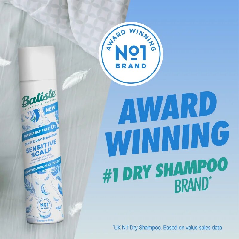 Batiste Sensitive suchý šampon pro citlivou pokožku hlavy 200 ml