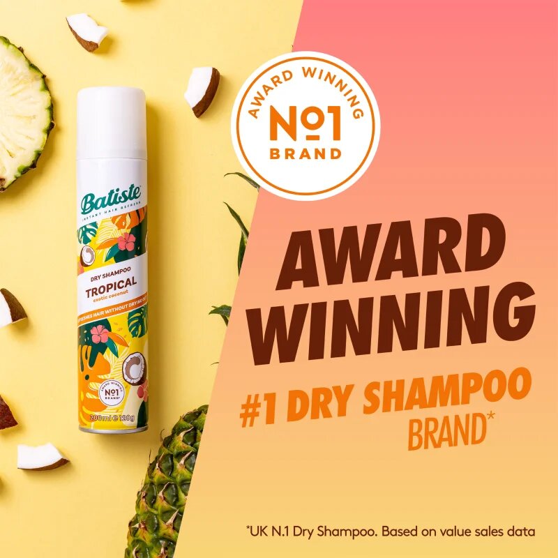 Batiste Tropical osvěžující suchý šampon 200 ml