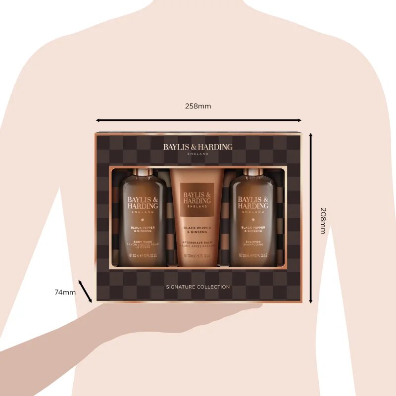 Baylis & Harding Black Pepper & Ginseng dárková sada na tělo a obličej