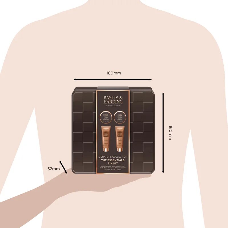 Baylis & Harding Black Pepper & Ginseng dárková sada plechový box pro muže