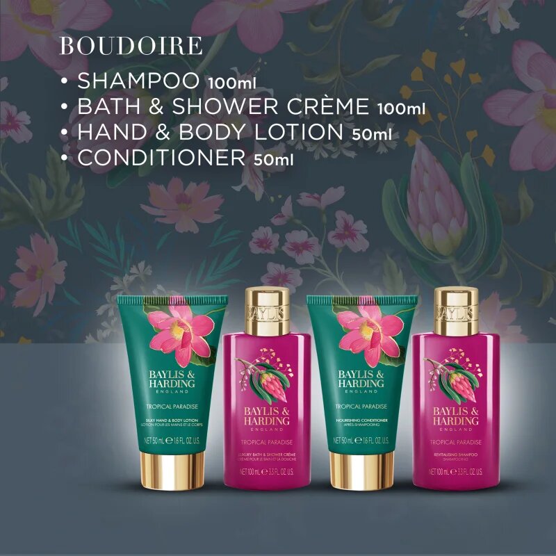 Baylis & Harding Boudoire Tropical Paradise dárková sada kosmetická taštička