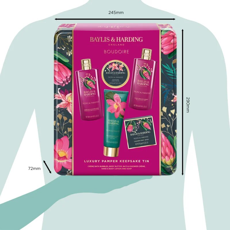 Baylis & Harding Boudoire Tropical Paradise dárková sada plechový box