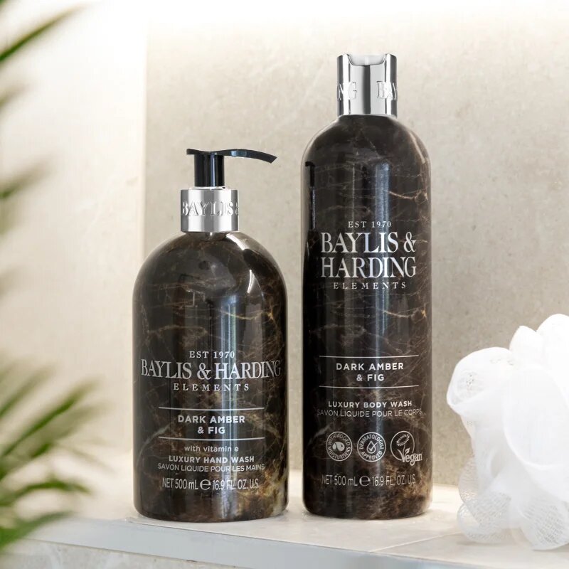 Baylis & Harding Elements Dark Amber & Fig luxusní sprchový gel 500 ml