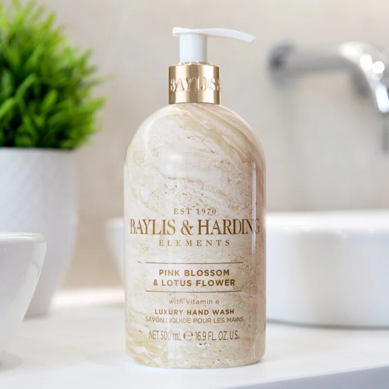 Baylis & Harding Elements Pink Blossom & Lotus Flower tekuté mýdlo na ruce 500 ml