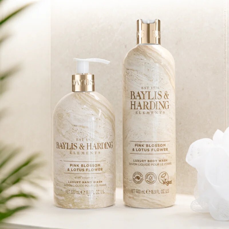 Baylis & Harding Elements Pink Blossom & Lotus Flower tekuté mýdlo na ruce 500 ml
