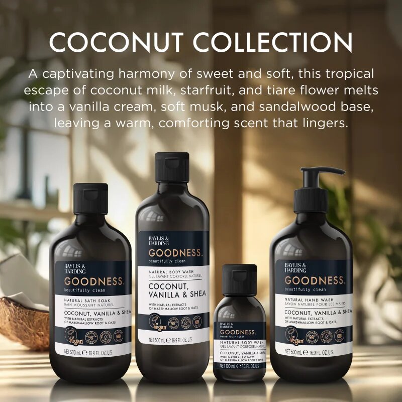 Baylis & Harding Goodness Coconut Vanilla & Shea přírodní sprchový gel 100 ml