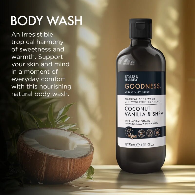 Baylis & Harding Goodness Coconut Vanilla & Shea přírodní sprchový gel 500 ml