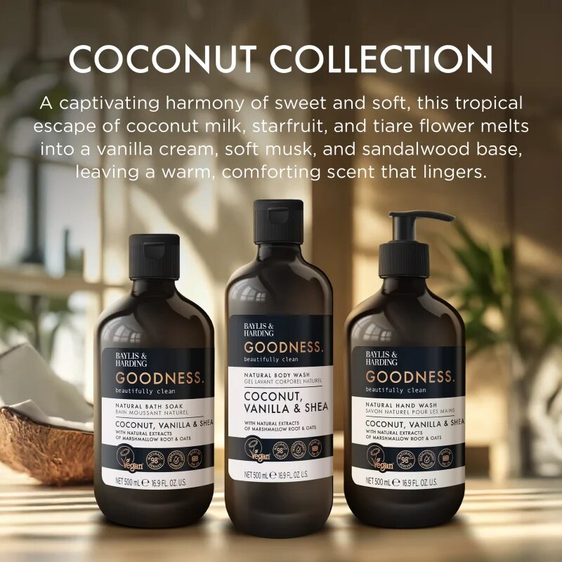 Baylis & Harding Goodness Coconut Vanilla & Shea přírodní sprchový gel 500 ml
